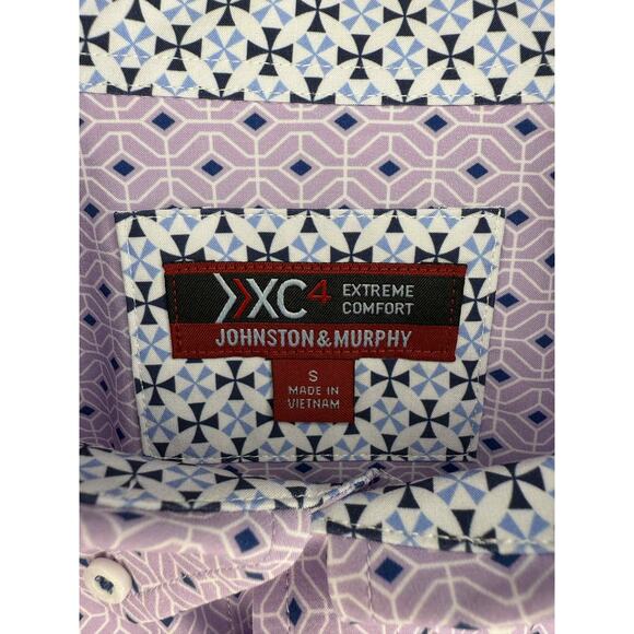 Johnston & Murphy XC4 Extreme Comfort Button-Down Shirt Purple Men's Size Small - Picture 5 of 8